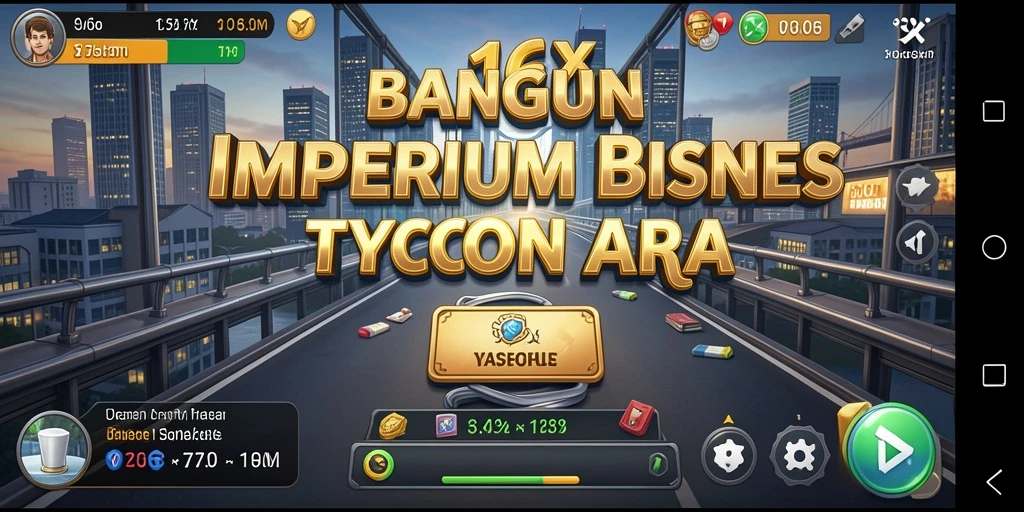 Tangkapan layar utama 116X menampilkan gameplay seru dalam mengelola bisnis Tycoon.