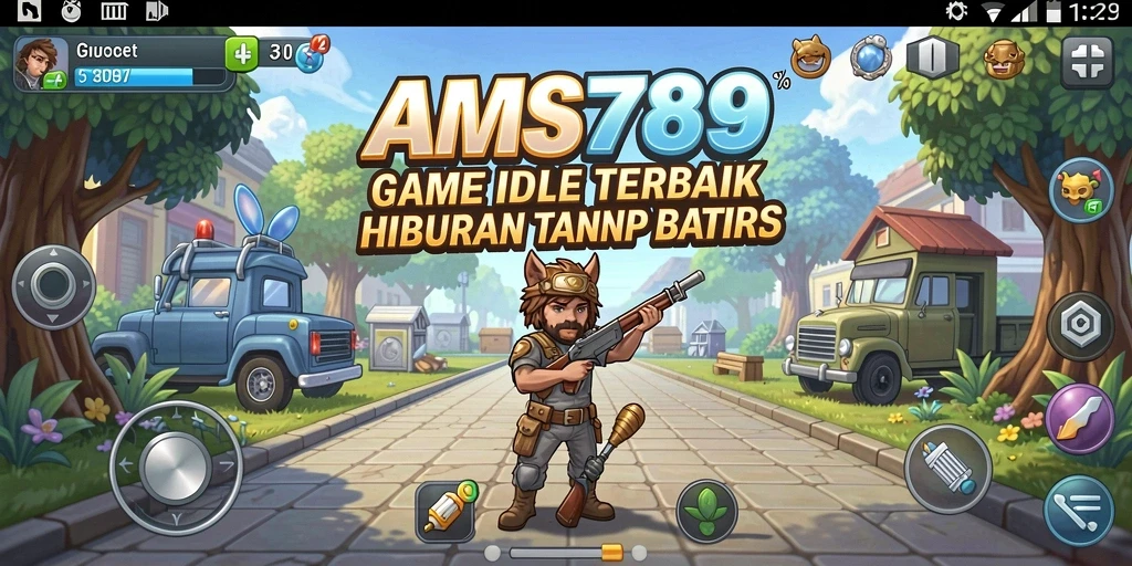 Tangkapan layar gameplay AMS789 yang menunjukkan aksi Idle yang menarik.