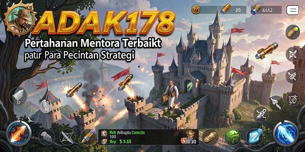 Gameplay menegangkan di BADAK178 saat mengatur pertahanan menara.