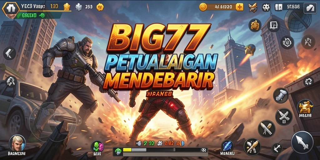 Screenshot gameplay BIG77 yang penuh aksi dan pertarungan seru.