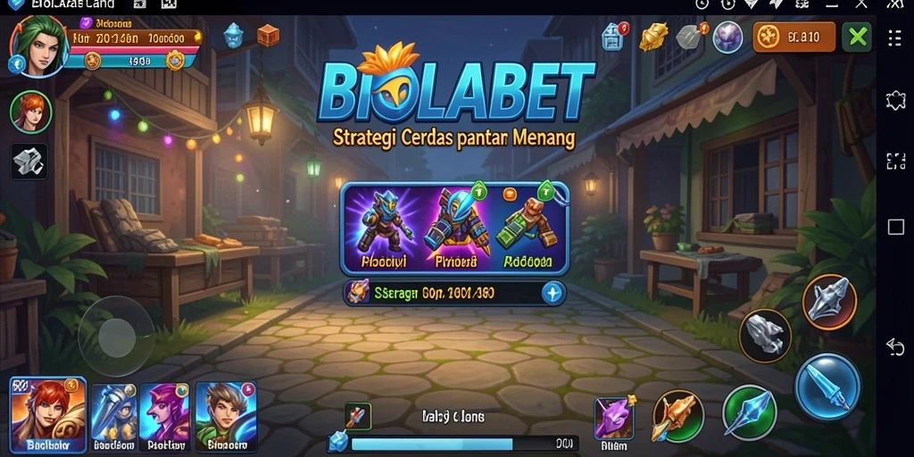 Tampilan gameplay seru dan strategis dari BIOLABET.