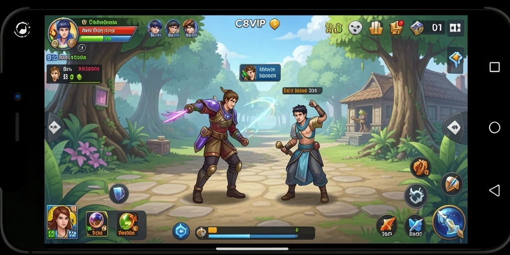 Tampilan gameplay C8VIP yang menawan dan interaktif.