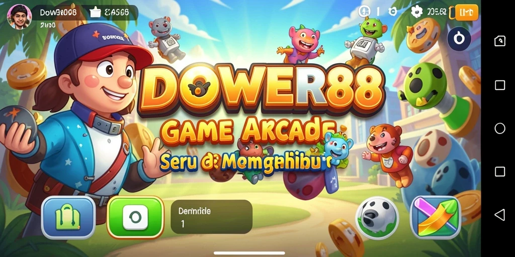 Screenshot DOWER88 menampilkan karakter dalam aksi menantang berbagai rintangan.