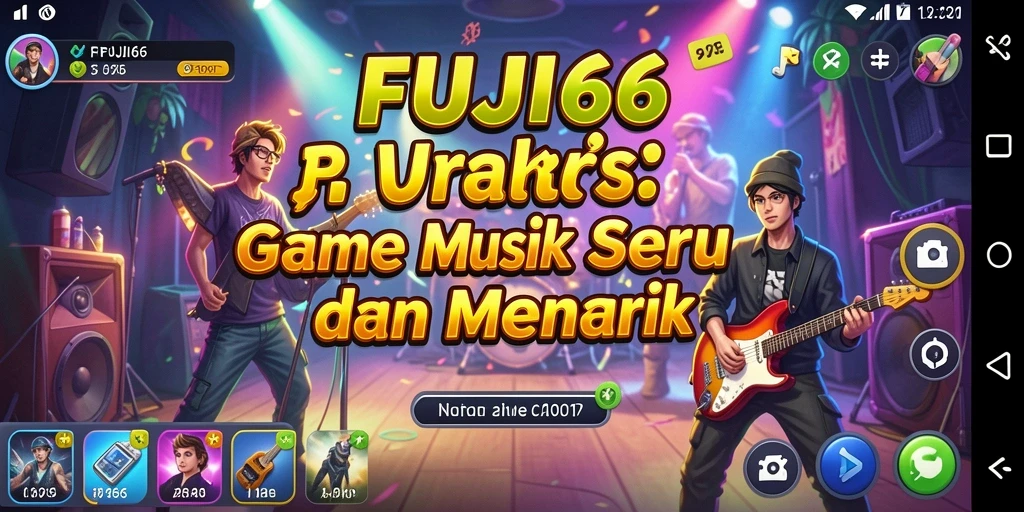 Tampilan gameplay menarik dengan berbagai pilihan lagu.