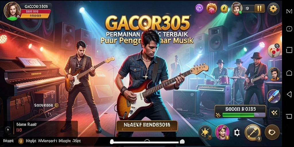 Screenshot gameplay GACOR305 menampilkan antarmuka yang menarik dan laga musik yang menyenangkan.