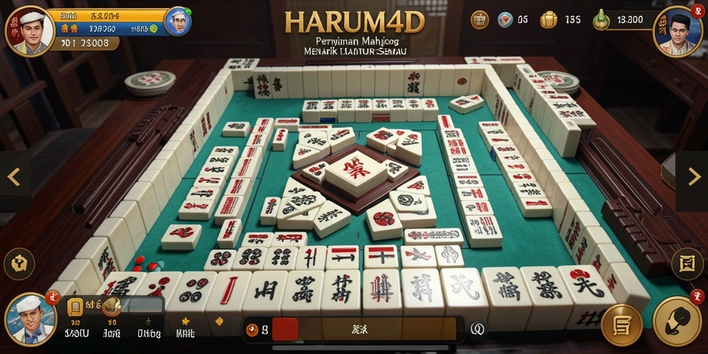 Tampilan gameplay Mahjong yang seru di HARUM4D.