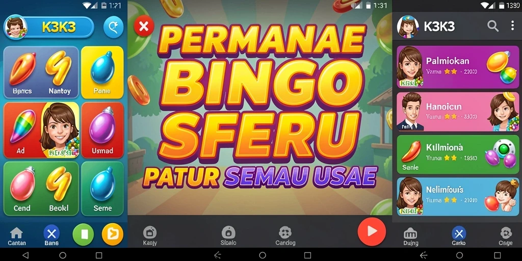 Tampilan gameplay seru di K3K3 saat bermain Bingo.
