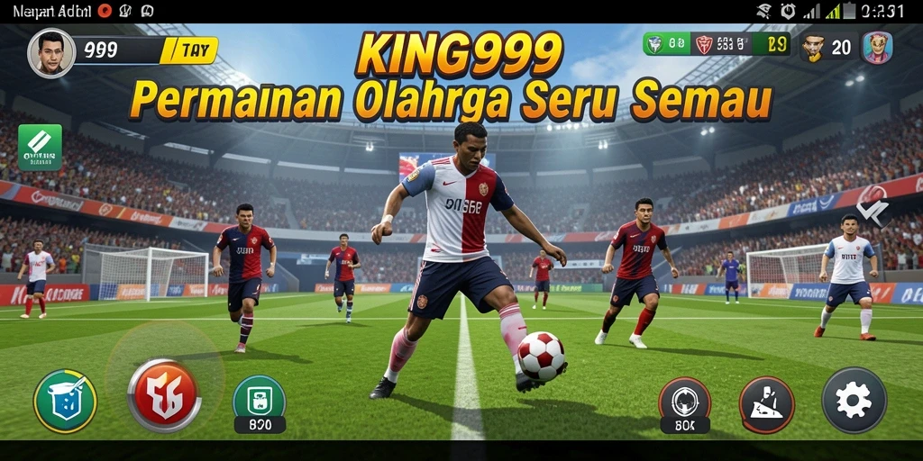 Tampilan gameplay KING999 dalam pertandingan olahraga nyata.