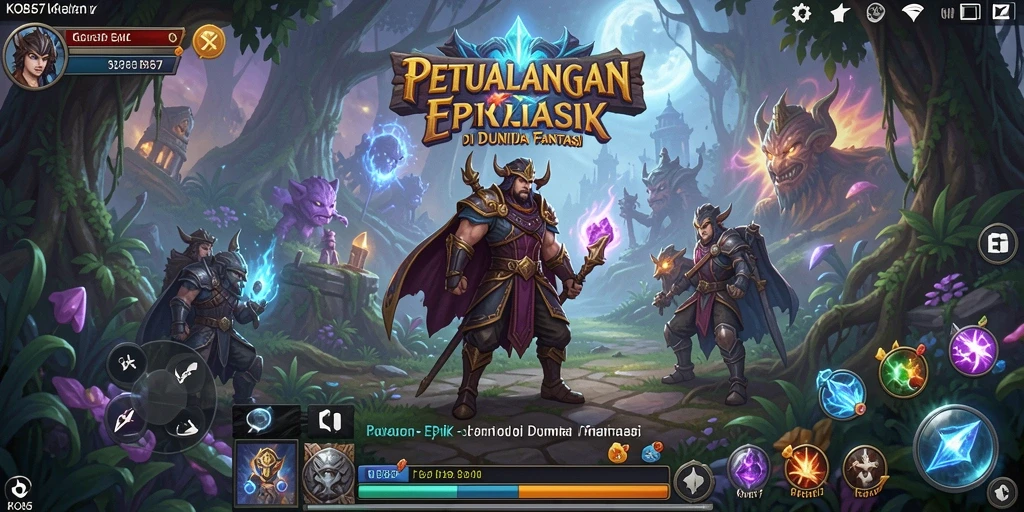 Tampilan menarik dari gameplay RPG di KO857 dengan grafik yang memukau.