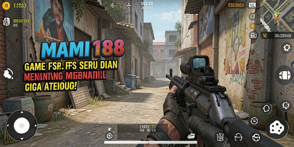 Screenshot gameplay MAMI188 menampilkan aksi tembak menembak yang intens.