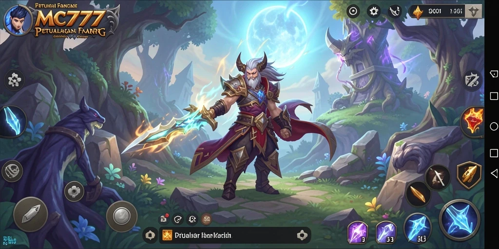 Tampilan screenshot gameplay MC777 yang memukau di dunia ARPG.