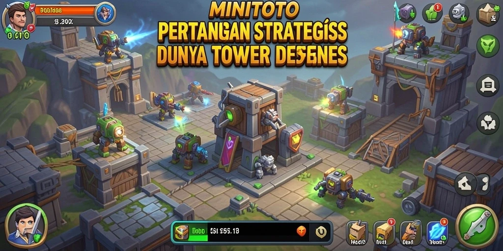 Tampilan gameplay MINITOTO yang seru dalam Tower Defense.