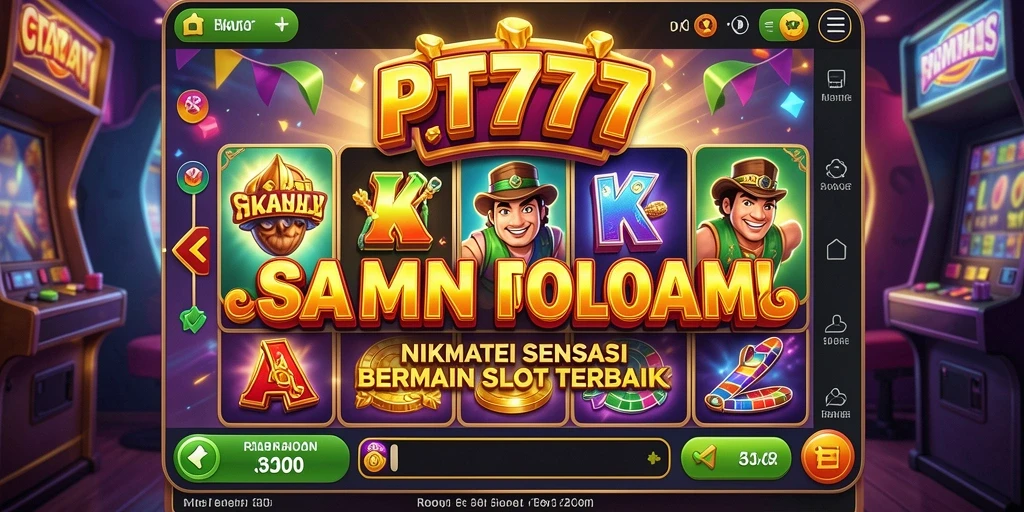 Screenshot PT777 menunjukkan gameplay Slot yang menarik dan penuh warna.