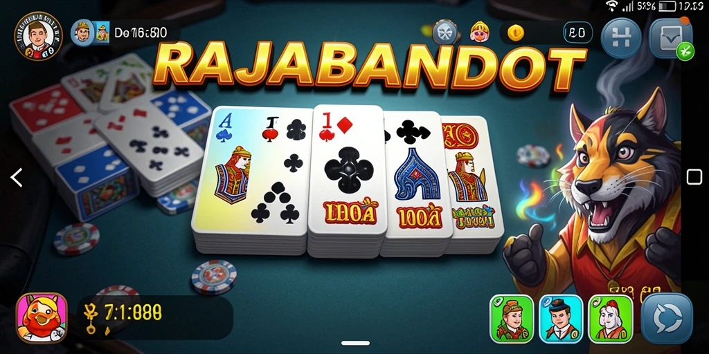 Gameplay seru RAJABANDOT yang menyajikan permainan Domino.