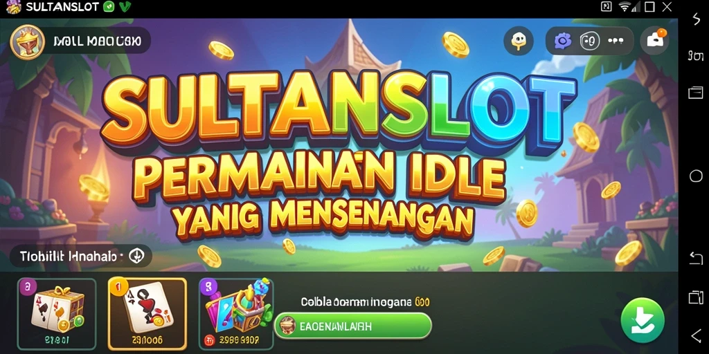 Screenshot SULTANSLOT menampilkan gameplay Idle yang menarik dan mudah dipahami.