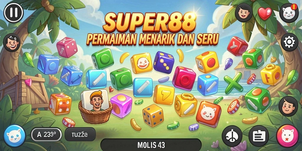 Screenshot gameplay SUPER88 menampilkan tantangan puzzle yang menarik.