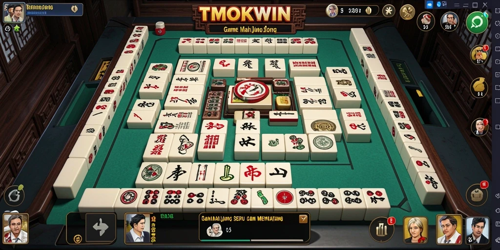 Screenshot gameplay TMOKWIN menampilkan aksi seru dalam permainan Mahjong.
