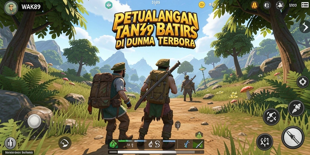 Screenshot gameplay menampilkan petualangan seru dalam dunia terbuka.