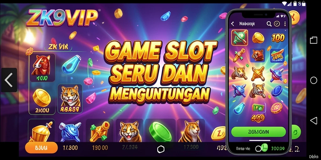 Tampilan gameplay Slot ZK9VIP yang mengasyikkan dan penuh warna.